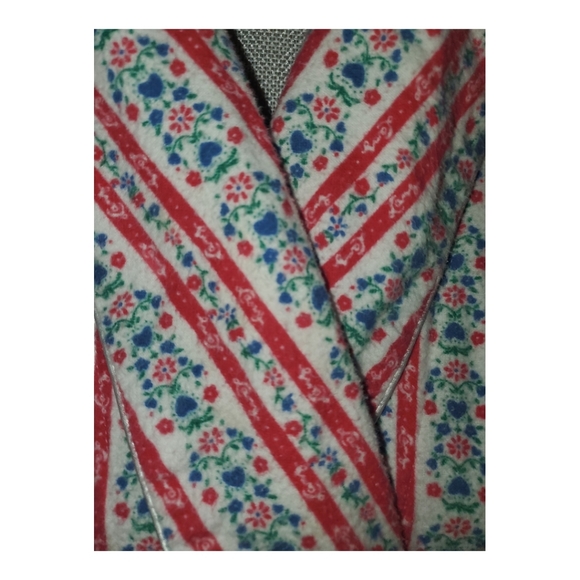 Lanz Vintage Tyrolean Cotton Flannel Robe Size Medium M - Picture 3 of 9